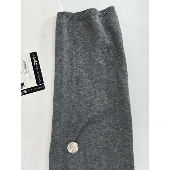 Anthropologie Moth Large Switching Sides Sweater-Cable Knit Cowl Neck Black Gray - Picture 10 of 12